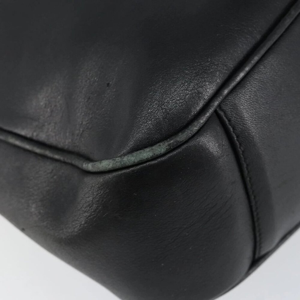 GUCCI Bamboo Hand Bag Leather Black Gold - Picture 5 of 16